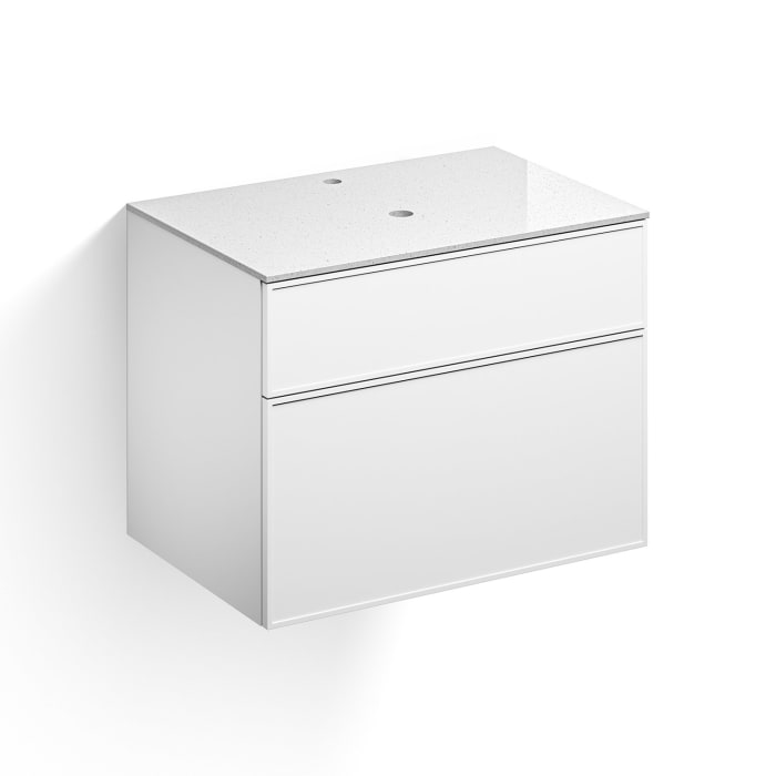 Alape Arkta Möbelmodul mit Trägerplatte 80 cm, Beckenposition mittig