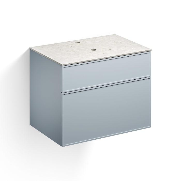 Alape Arkta Möbelmodul mit Trägerplatte 80 cm, Beckenposition mittig