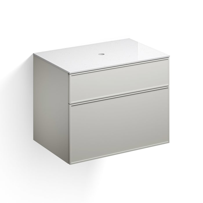 Alape Arkta Möbelmodul mit Trägerplatte 80 cm, Beckenposition mittig