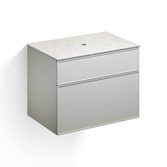 Alape Arkta Möbelmodul mit Trägerplatte 80 cm, Beckenposition mittig