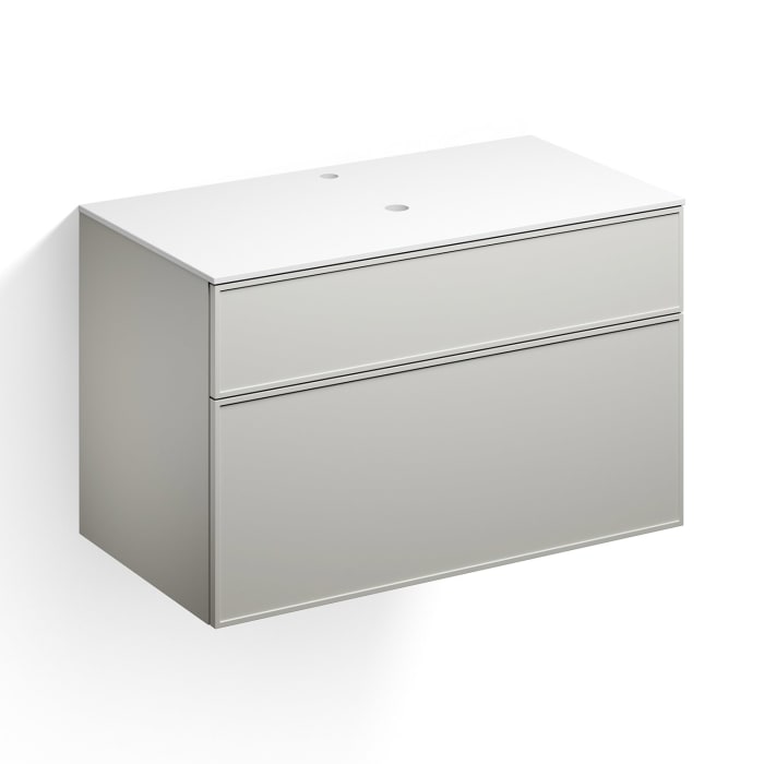 Alape Arkta Möbelmodul mit Trägerplatte 100 cm, Beckenposition mittig