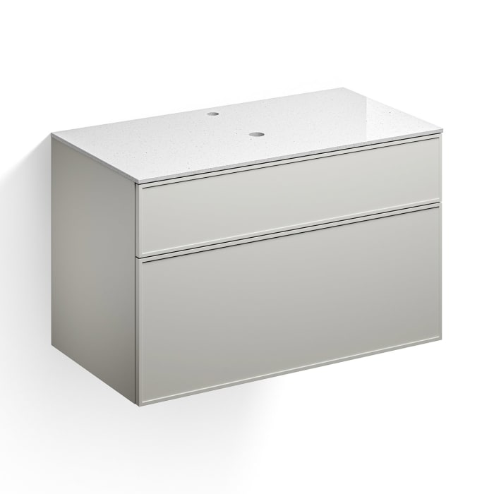 Alape Arkta Möbelmodul mit Trägerplatte 100 cm, Beckenposition mittig