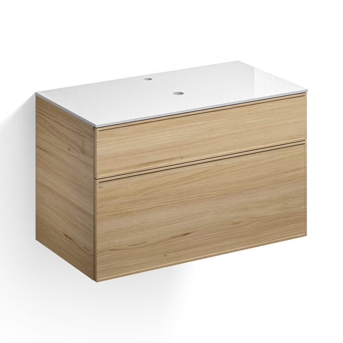 Alape Arkta Möbelmodul mit Trägerplatte 100 cm, Beckenposition mittig