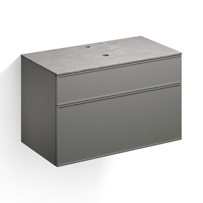 Alape Arkta Möbelmodul mit Trägerplatte 100 cm, Beckenposition mittig