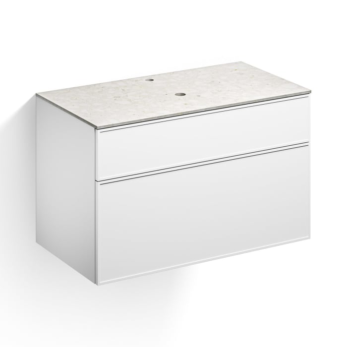 Alape Arkta Möbelmodul mit Trägerplatte 100 cm, Beckenposition mittig