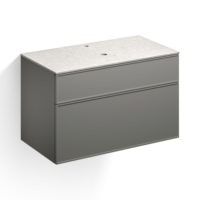 Alape Arkta Möbelmodul mit Trägerplatte 100 cm, Beckenposition mittig