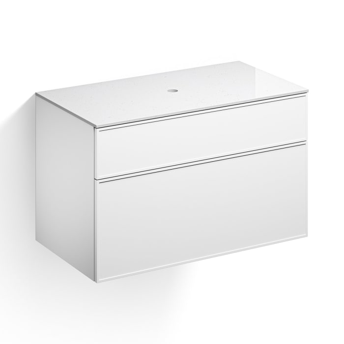 Alape Arkta Möbelmodul mit Trägerplatte 100 cm, Beckenposition mittig