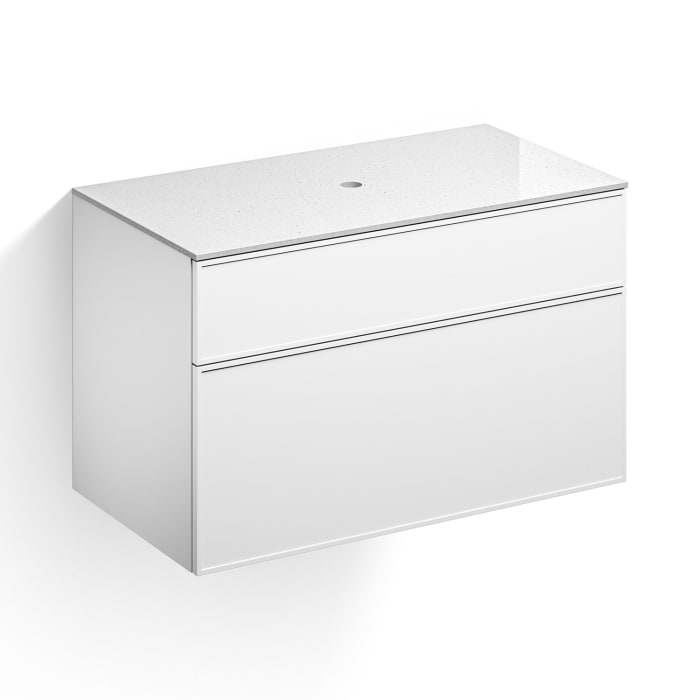 Alape Arkta Möbelmodul mit Trägerplatte 100 cm, Beckenposition mittig