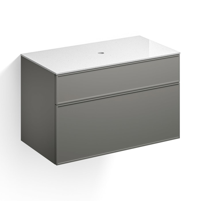 Alape Arkta Möbelmodul mit Trägerplatte 100 cm, Beckenposition mittig