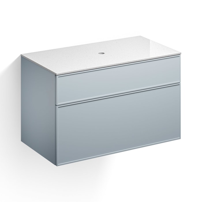 Alape Arkta Möbelmodul mit Trägerplatte 100 cm, Beckenposition mittig