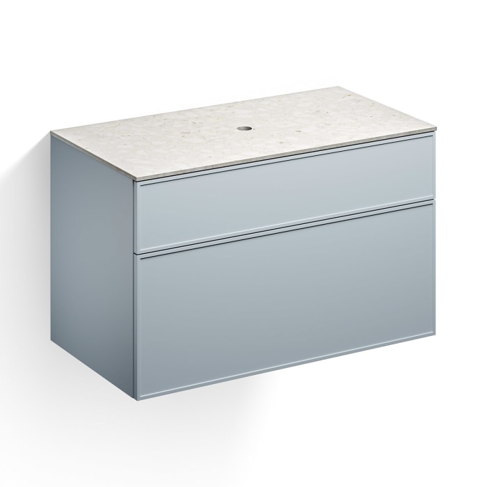 Alape Arkta Möbelmodul mit Trägerplatte 100 cm, Beckenposition mittig