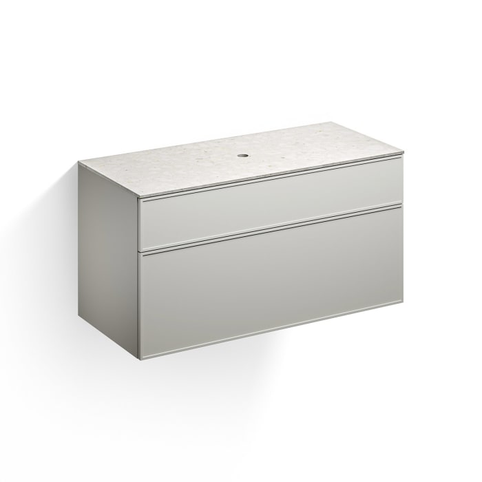 Alape Arkta Möbelmodul mit Trägerplatte 120 cm, Beckenposition mittig