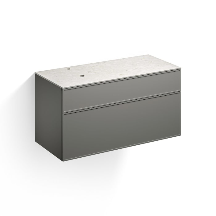 Alape Arkta Möbelmodul mit Trägerplatte 120 cm, Beckenposition links