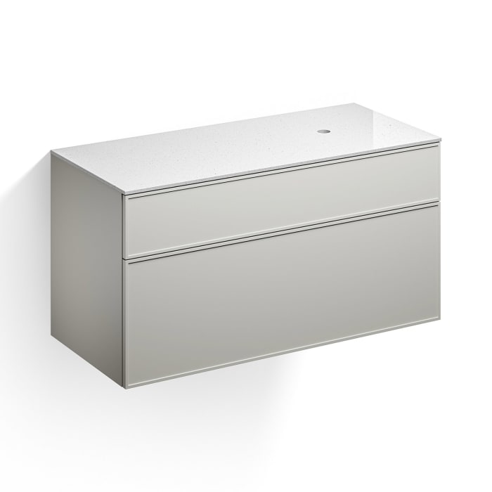 Alape Arkta Möbelmodul mit Trägerplatte 120 cm, Beckenposition rechts