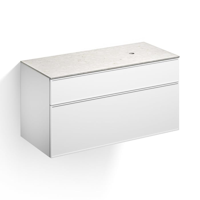 Alape Arkta Möbelmodul mit Trägerplatte 120 cm, Beckenposition rechts