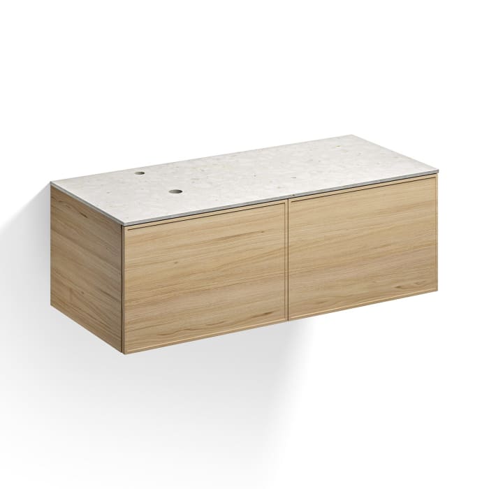 Alape Arkta Möbelmodul mit Trägerplatte 120 cm, Beckenposition links