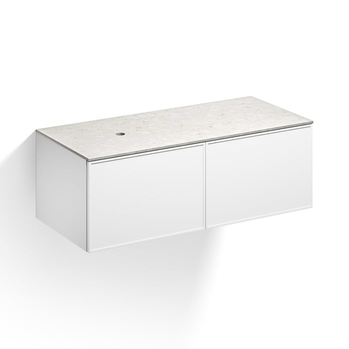 Alape Arkta Möbelmodul mit Trägerplatte 120 cm, Beckenposition links