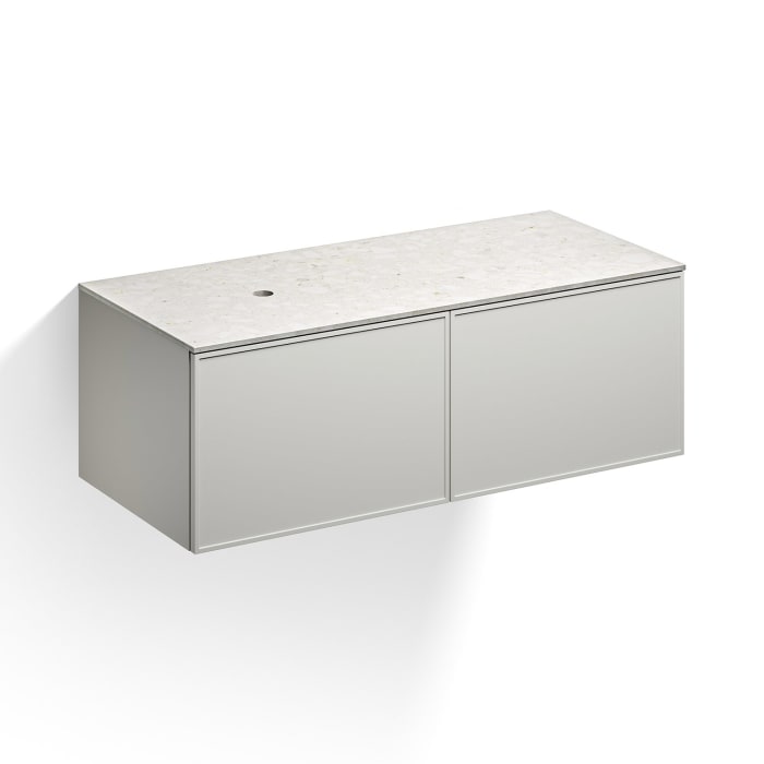 Alape Arkta Möbelmodul mit Trägerplatte 120 cm, Beckenposition links