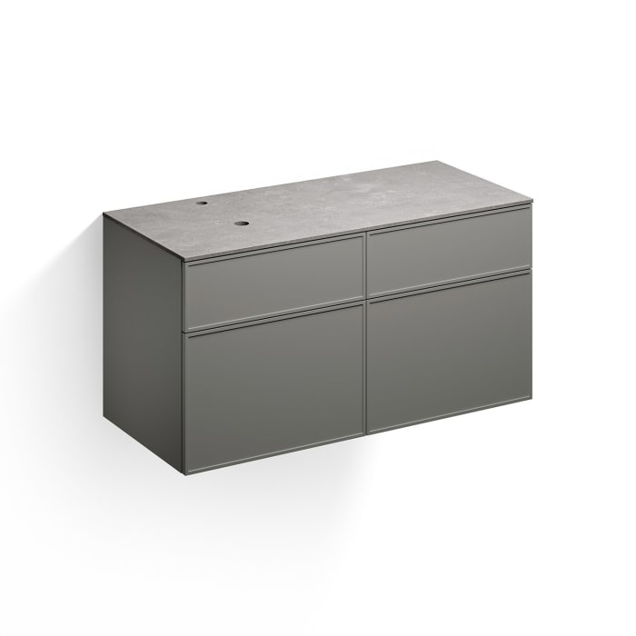 Alape Arkta Möbelmodul mit Trägerplatte 120 cm, Beckenposition links