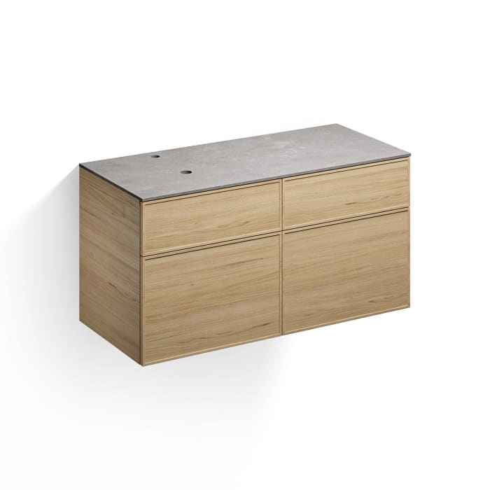 Alape Arkta Möbelmodul mit Trägerplatte 120 cm, Beckenposition links