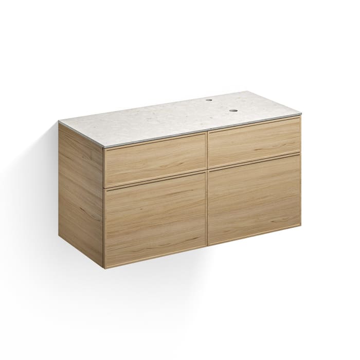 Alape Arkta Möbelmodul mit Trägerplatte 120 cm, Beckenposition rechts