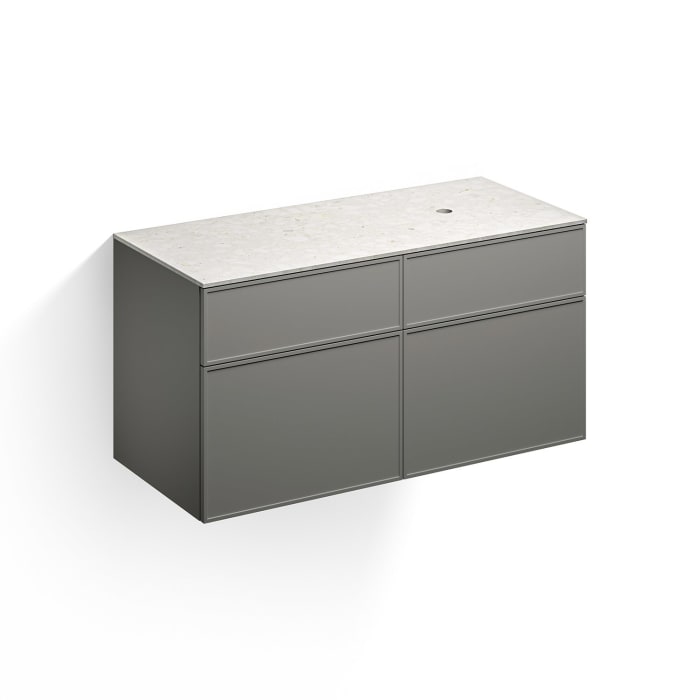 Alape Arkta Möbelmodul mit Trägerplatte 120 cm, Beckenposition rechts