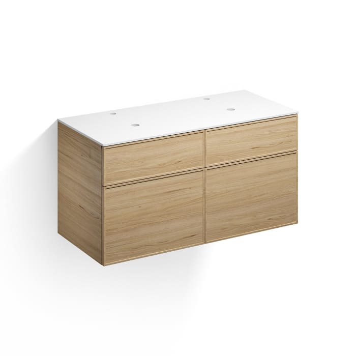 Alape Arkta Möbelmodul mit Trägerplatte 120 cm, Beckenposition links und rechts