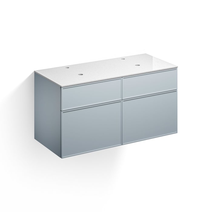 Alape Arkta Möbelmodul mit Trägerplatte 120 cm, Beckenposition links und rechts