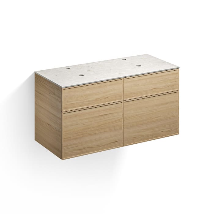 Alape Arkta Möbelmodul mit Trägerplatte 120 cm, Beckenposition links und rechts