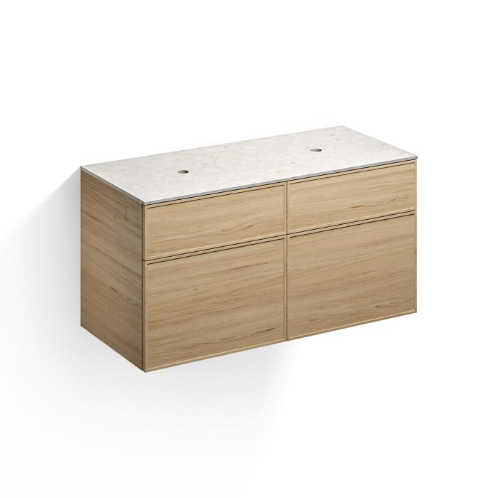 Alape Arkta Möbelmodul mit Trägerplatte 120 cm, Beckenposition links und rechts