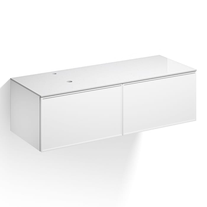 Alape Arkta Möbelmodul mit Trägerplatte 140 cm, Beckenposition links