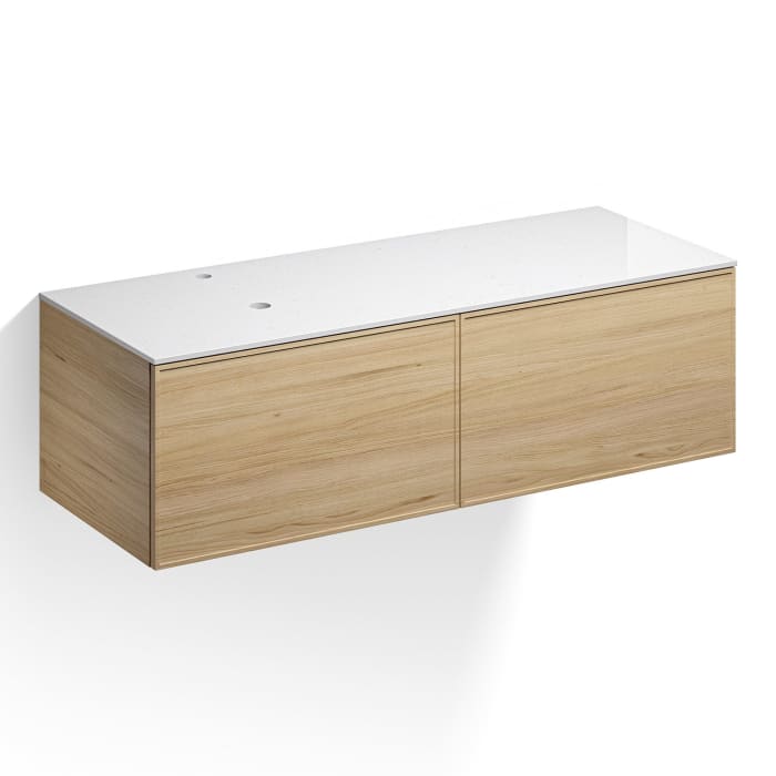 Alape Arkta Möbelmodul mit Trägerplatte 140 cm, Beckenposition links