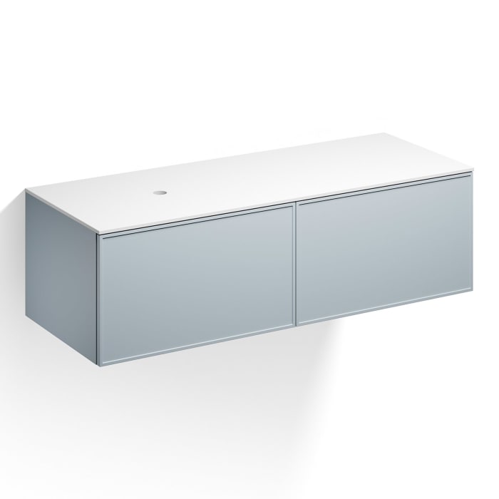 Alape Arkta Möbelmodul mit Trägerplatte 140 cm, Beckenposition links