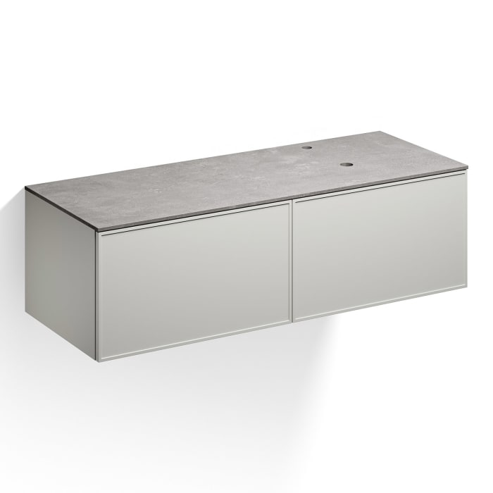 Alape Arkta Möbelmodul mit Trägerplatte 140 cm, Beckenposition rechts