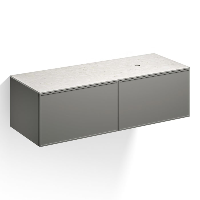 Alape Arkta Möbelmodul mit Trägerplatte 140 cm, Beckenposition rechts