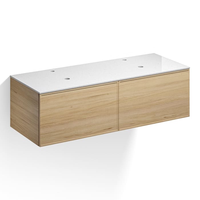 Alape Arkta Möbelmodul mit Trägerplatte 140 cm, Beckenposition links und rechts