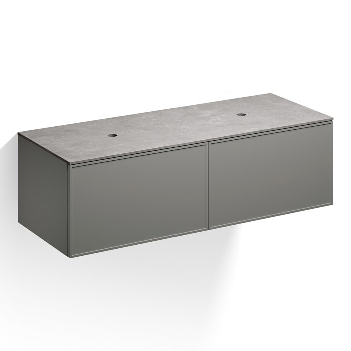 Alape Arkta Möbelmodul mit Trägerplatte 140 cm, Beckenposition links und rechts