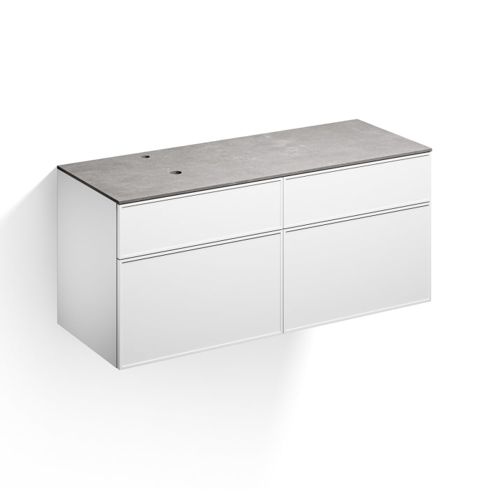 Alape Arkta Möbelmodul mit Trägerplatte 140 cm, Beckenposition links