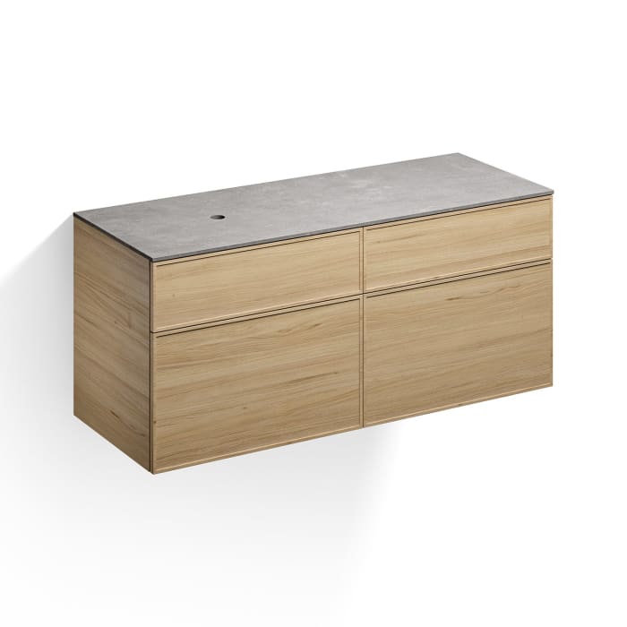 Alape Arkta Möbelmodul mit Trägerplatte 140 cm, Beckenposition links