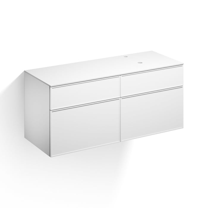 Alape Arkta Möbelmodul mit Trägerplatte 140 cm, Beckenposition rechts