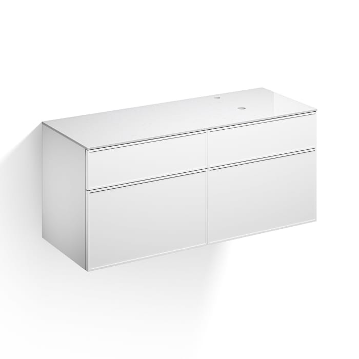 Alape Arkta Möbelmodul mit Trägerplatte 140 cm, Beckenposition rechts