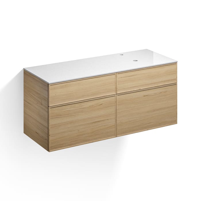 Alape Arkta Möbelmodul mit Trägerplatte 140 cm, Beckenposition rechts