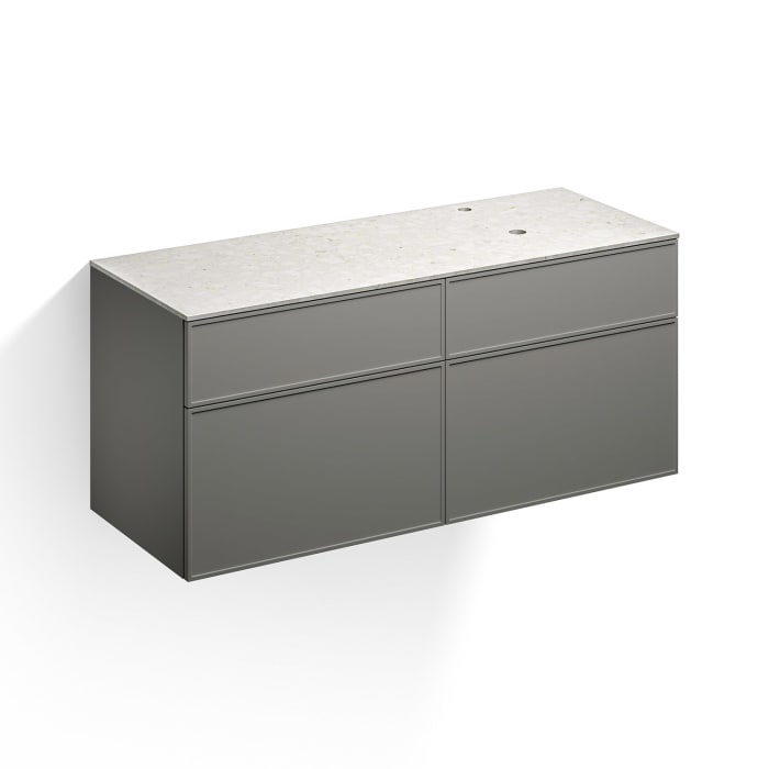 Alape Arkta Möbelmodul mit Trägerplatte 140 cm, Beckenposition rechts