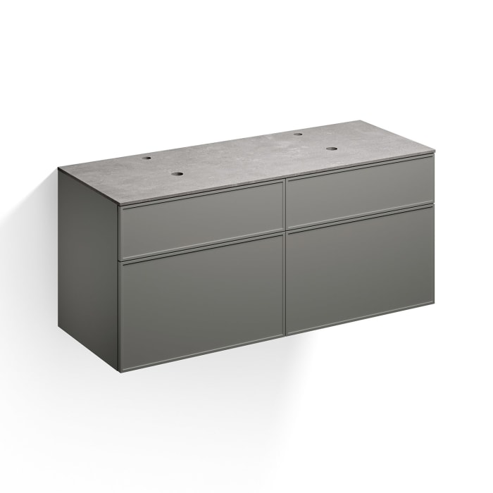 Alape Arkta Möbelmodul mit Trägerplatte 140 cm, Beckenposition links und rechts