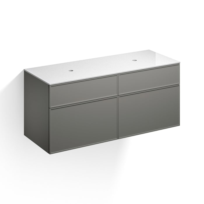 Alape Arkta Möbelmodul mit Trägerplatte 140 cm, Beckenposition links und rechts