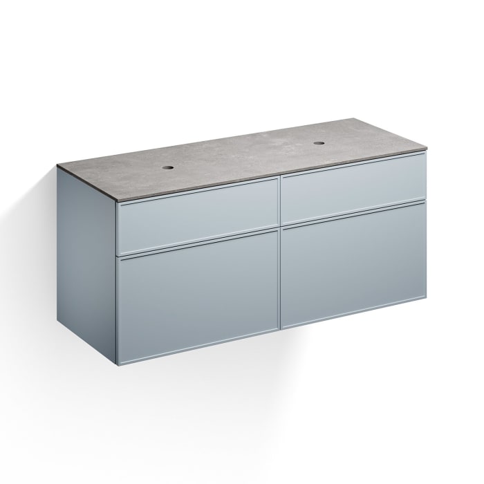 Alape Arkta Möbelmodul mit Trägerplatte 140 cm, Beckenposition links und rechts