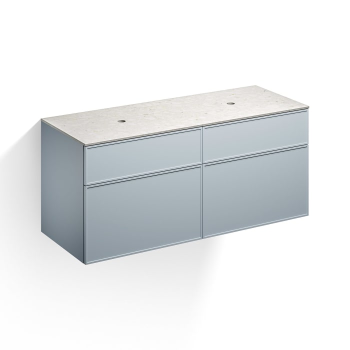 Alape Arkta Möbelmodul mit Trägerplatte 140 cm, Beckenposition links und rechts