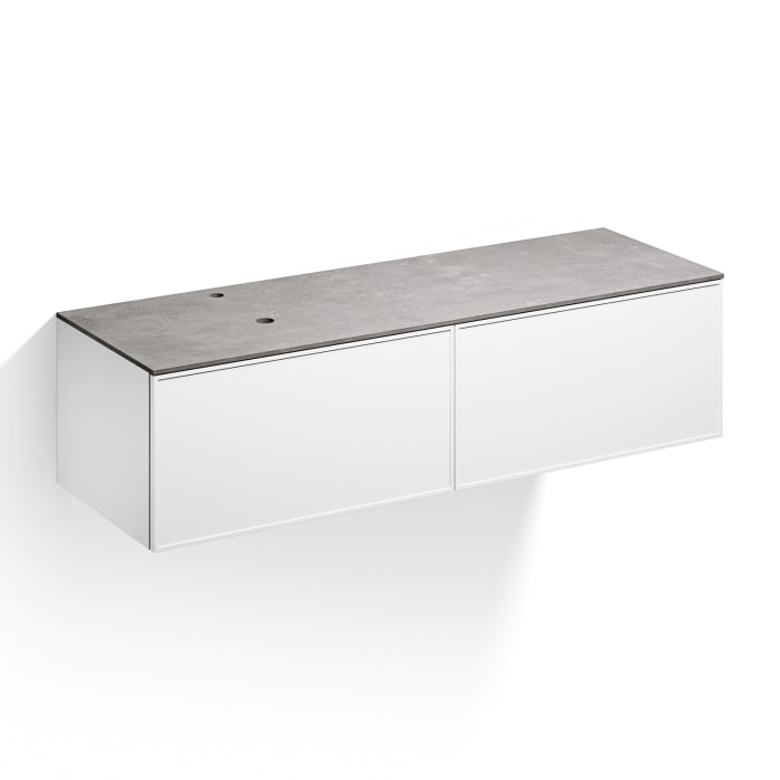 Alape Arkta Möbelmodul mit Trägerplatte 160 cm, Beckenposition links