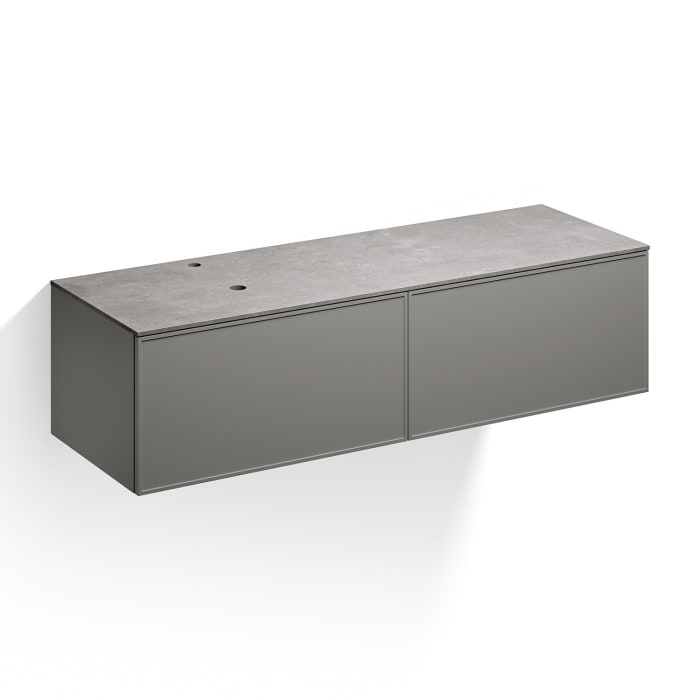 Alape Arkta Möbelmodul mit Trägerplatte 160 cm, Beckenposition links