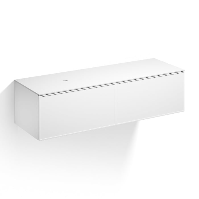 Alape Arkta Möbelmodul mit Trägerplatte 160 cm, Beckenposition links